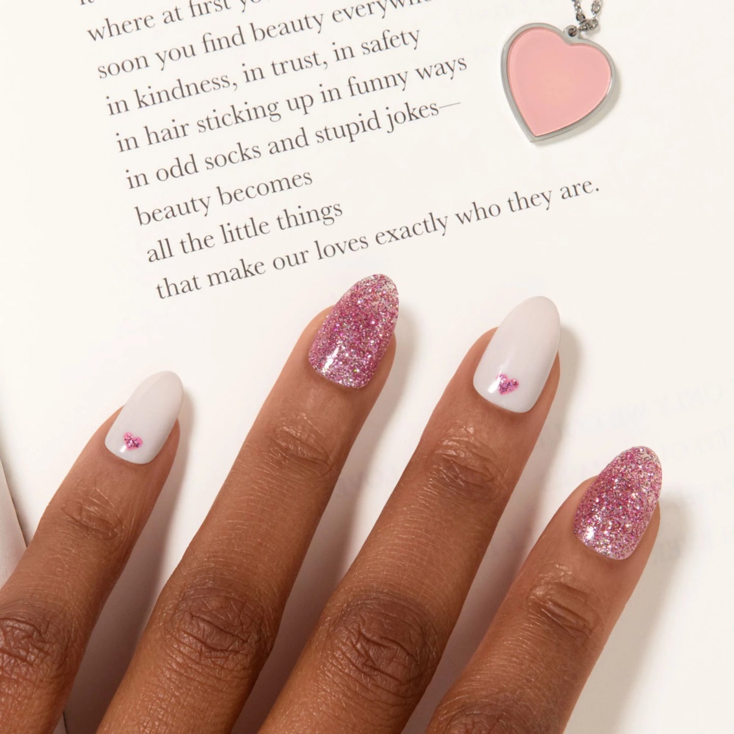 PS I Love You - Medium Almond Cosverra Press On Manicure