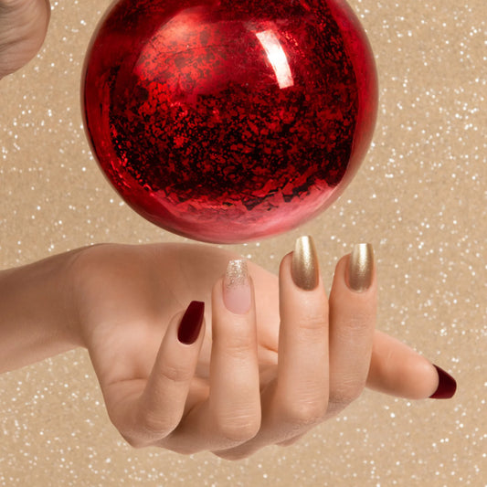 Cherry Glass - Medium Coffin Cosverra Press On Manicure