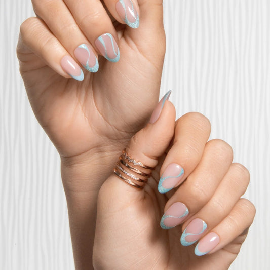 Summer Affair - Medium Almond Cosverra Press On Manicure
