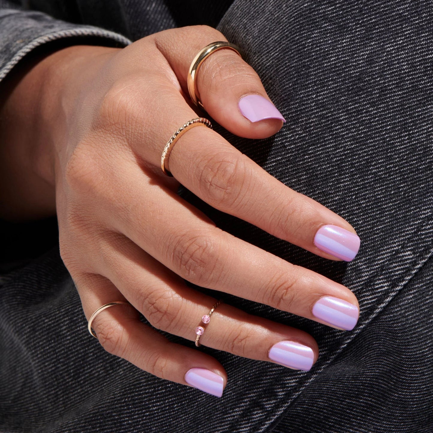 Mischievous - Short Squoval Mirror Prism Cosverra Press On Manicure